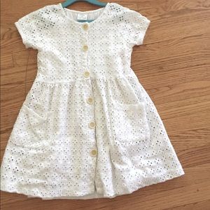 Zara Kids White Eyelet Dress👗
